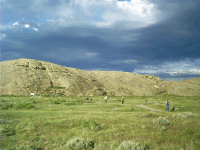 Tourists, Independence Rock, WY
